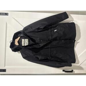 Hunter Women's Black Hooded Water-Resistant Rain Jacket Size L
